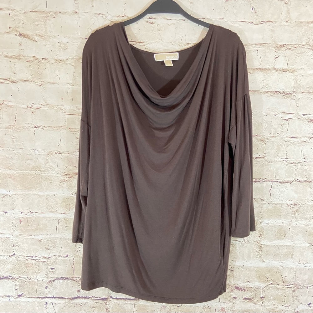 Gray Michael Kors cowl neck top size small